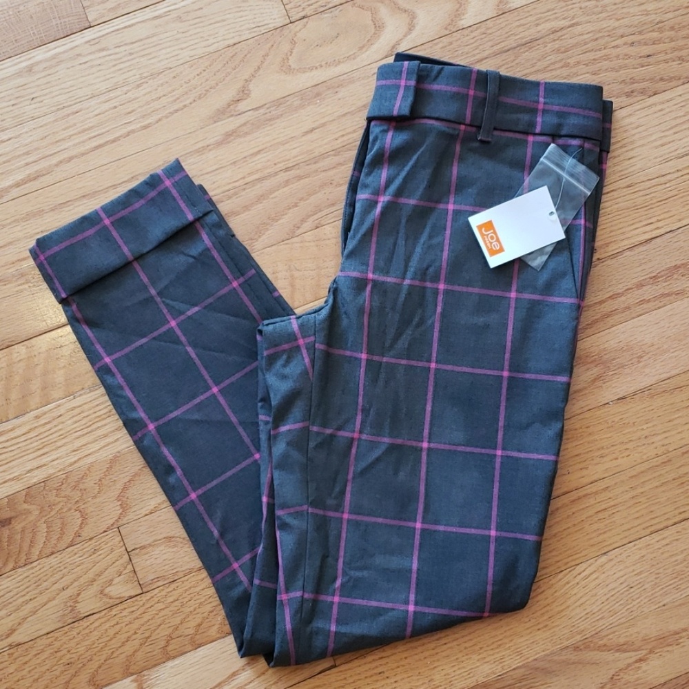 Joe Fresh Pink and Grey Skinny Work Pants size 2